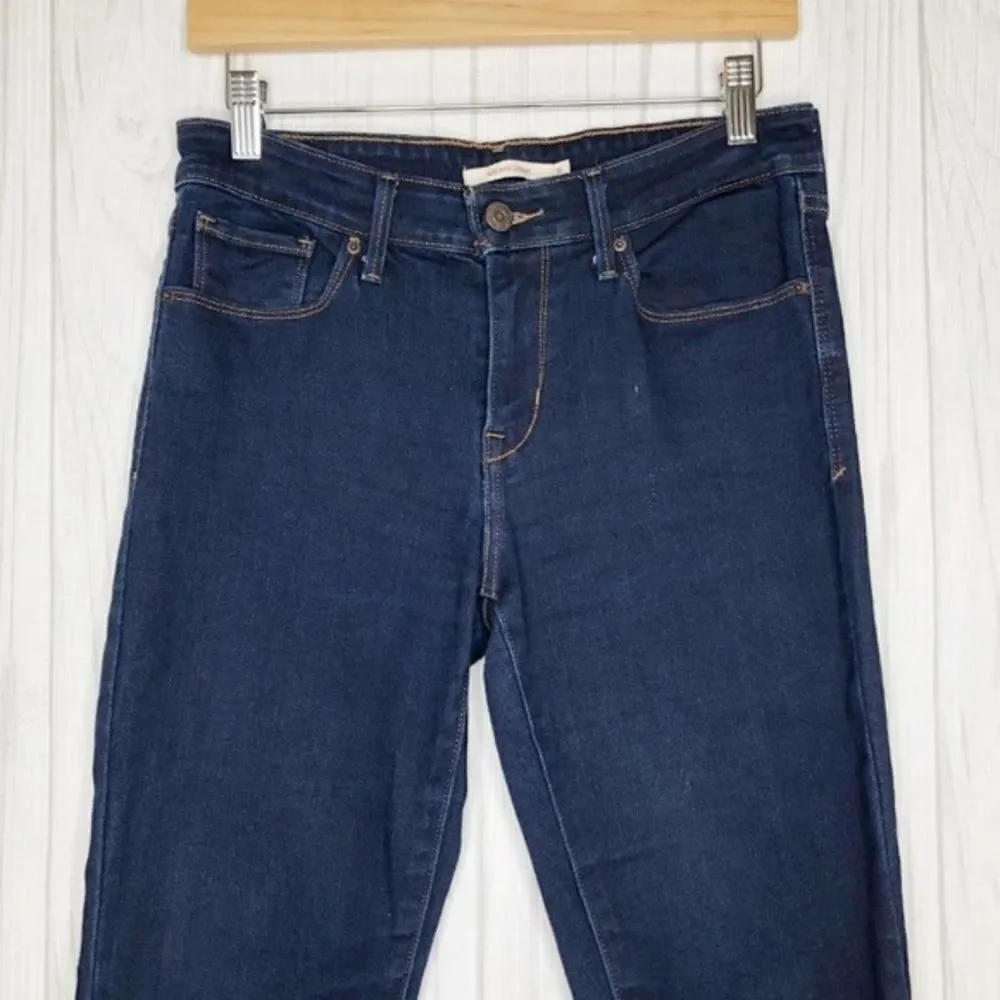 LEVI'S Mid Rise Skinny Dark Wash Jeans